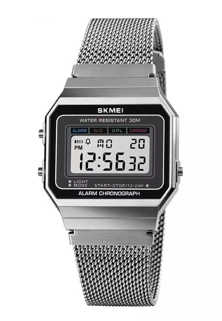 Jam Tangan Digital Wanita Waterproof Many Function Strap Tali Material Stainless Steel VRO114 ORIGINAL