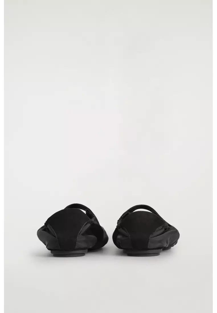 SUEDE-NYLON MARY-JANE TRAINERS