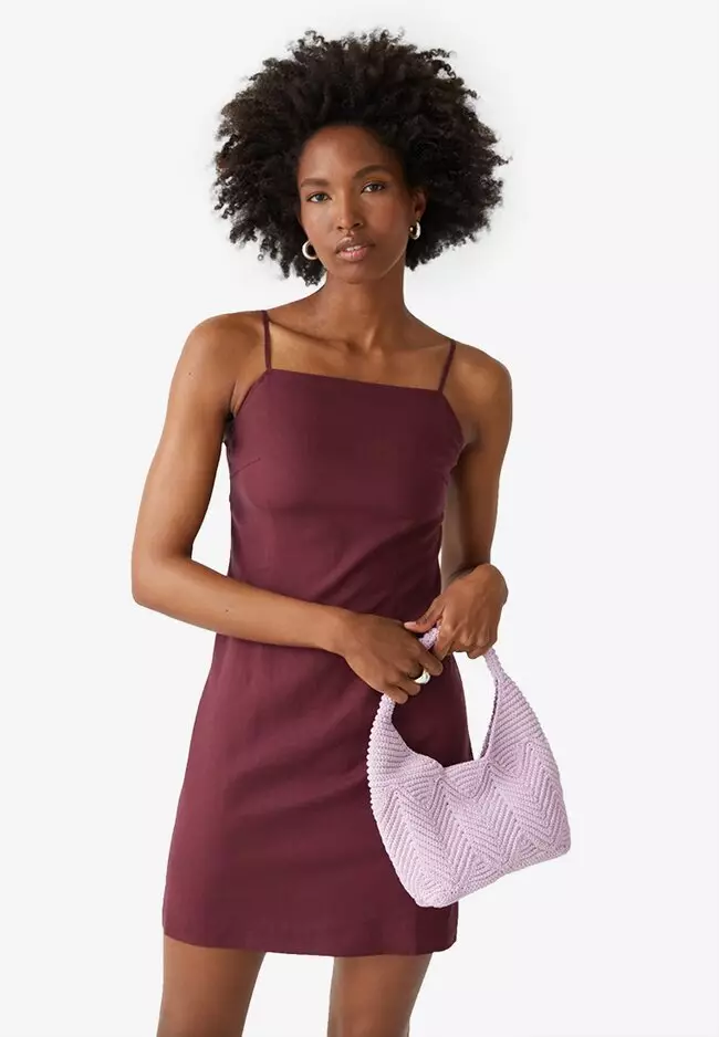 Red strappy mini dress 2025