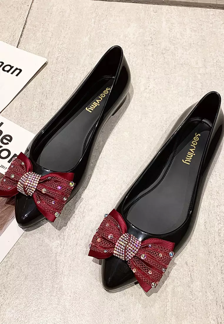 Bow Waterproof Jelly Shoes