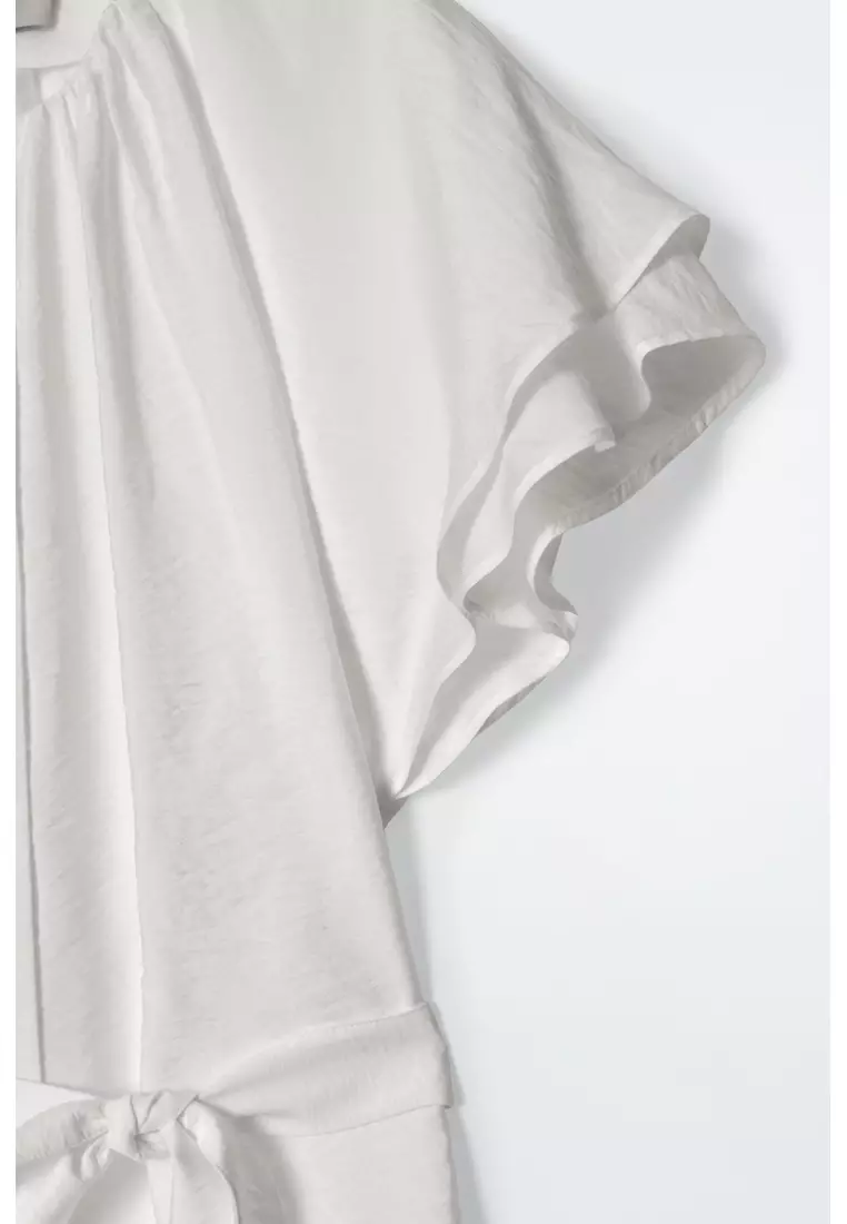 LAYERED BELTED BLOUSE