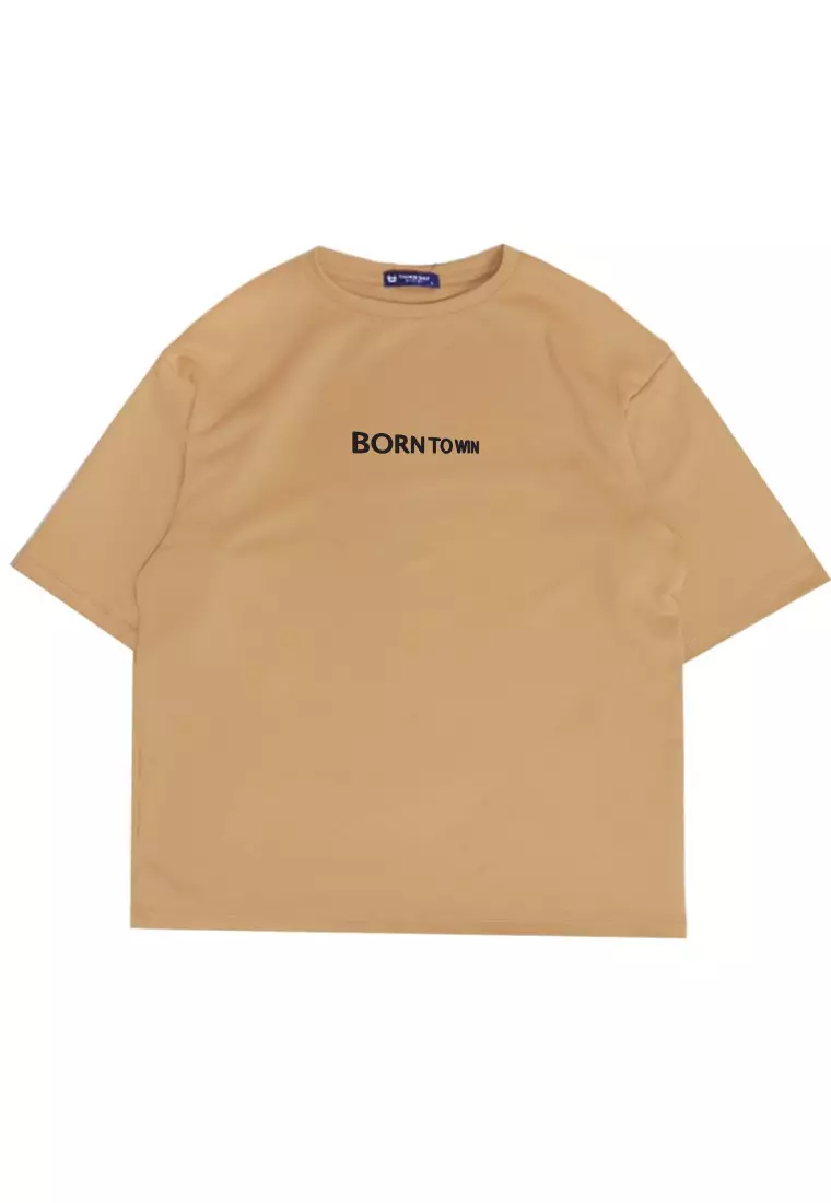MTV14 oversize kaos unisex scubalux "born to win" khaki