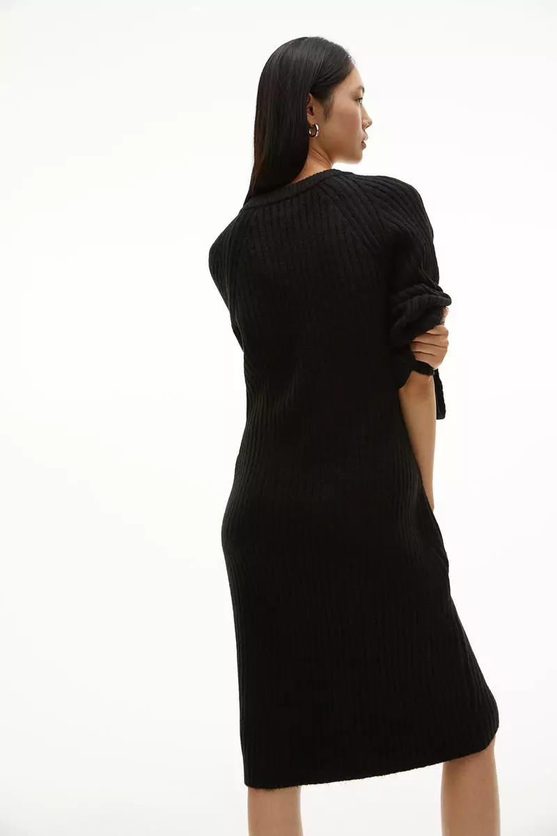 Rib-knit dress