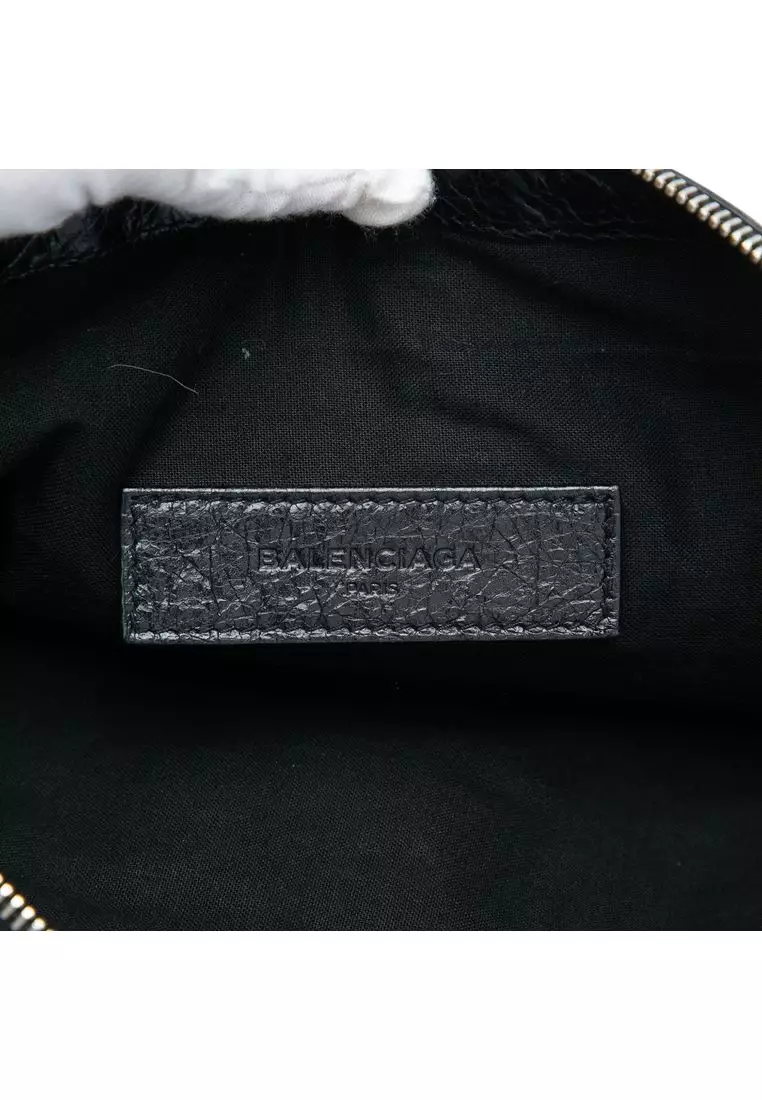 Pre-Loved Balenciaga Lambskin Motocross Classic Clip Clutch M