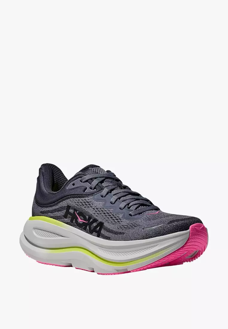 Bondi 9 Women's Running - Charcoal Grey/Grey Skies