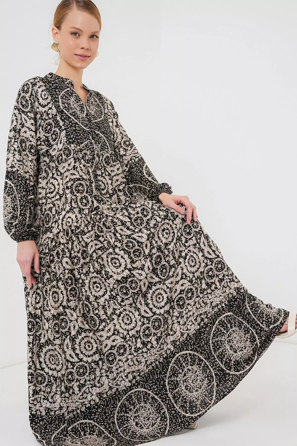 Patterned Modest Dress