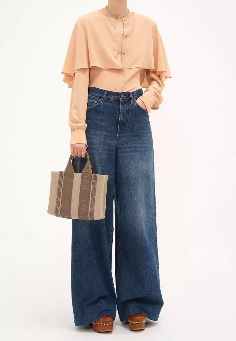 Small Woody Tote Bag in Dark Nut