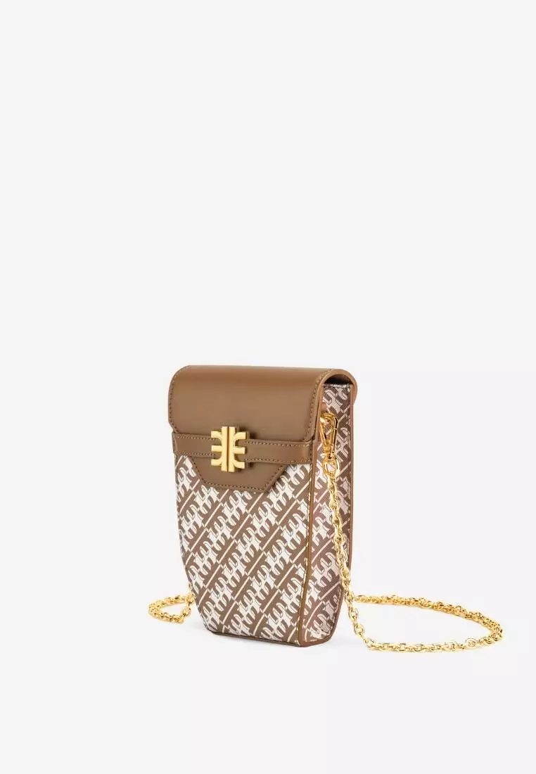 JW Pei Fei Chain Phone Case Brown
