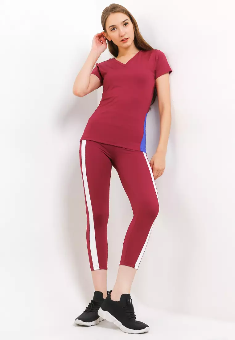 Celana Panjang Legging Olahraga Ladies Sport Long Pants Active Sport Olahraga Senam Yoga Pilates Gym Ketat Spandex