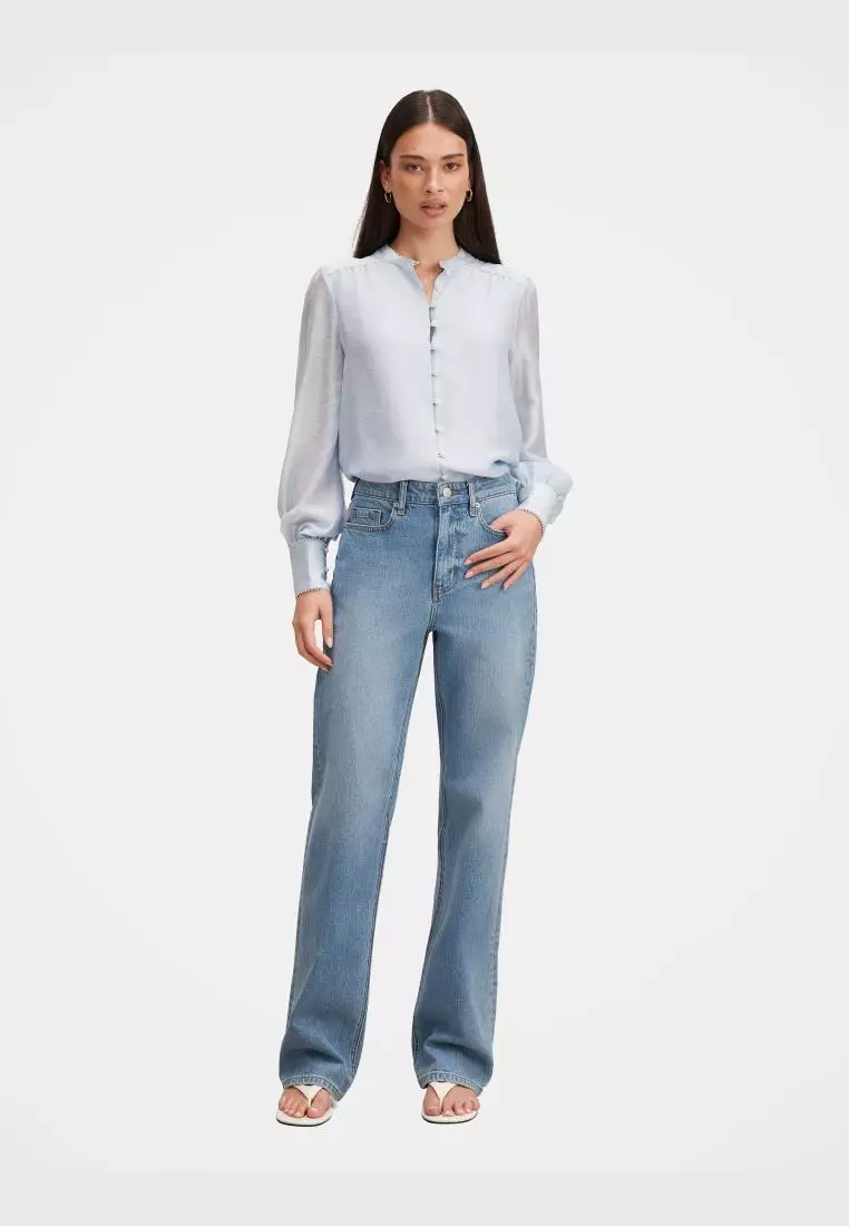 Angelica Pearl Trim Blouse