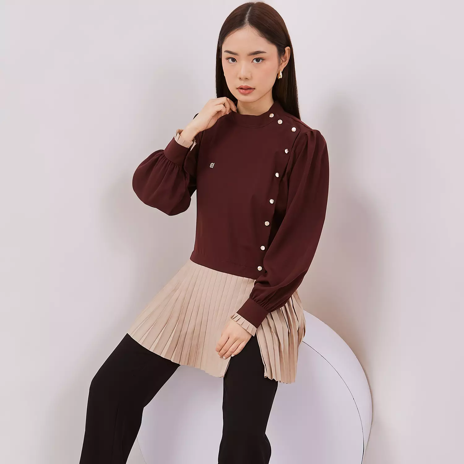Chanté - Gionna Blouse in Burgundy