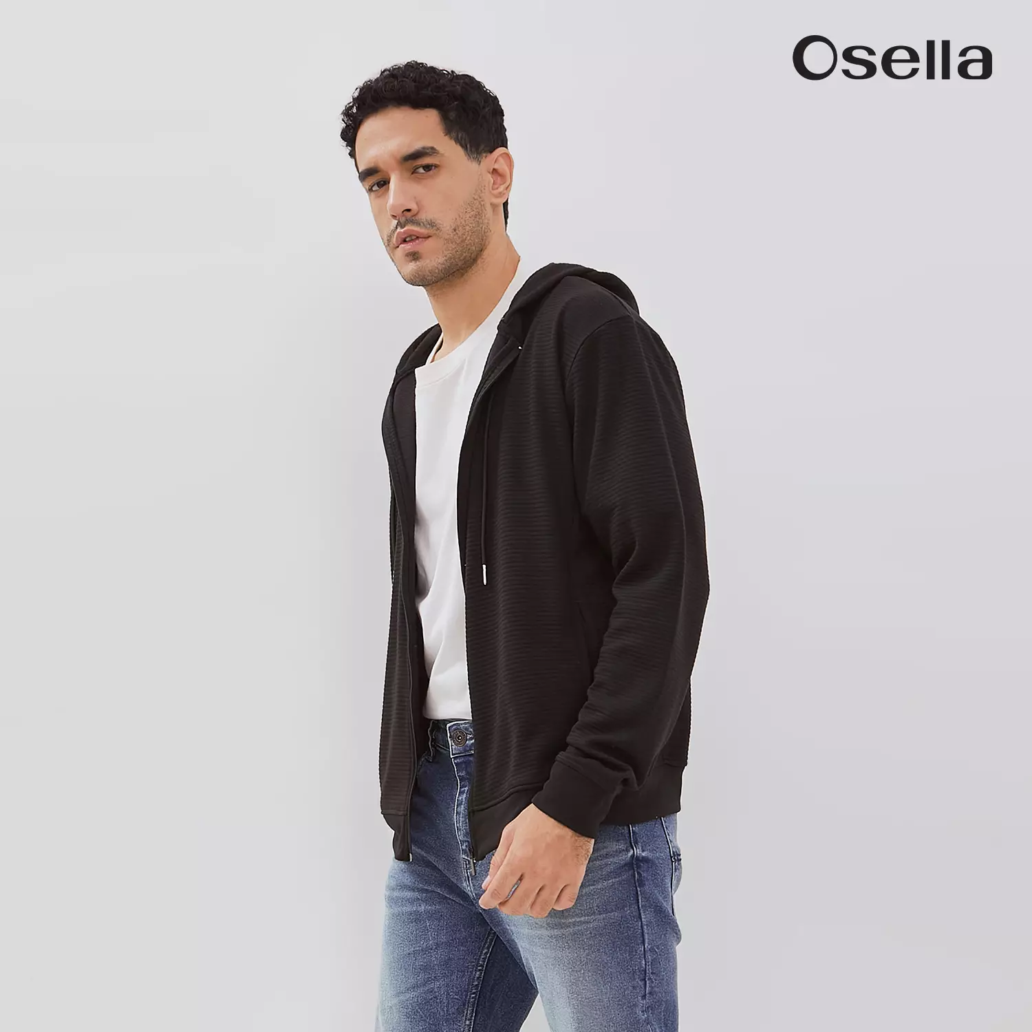 Osella Basic Hoodie Jacket 3062500143 | Jaket Hoddie Laki Laki