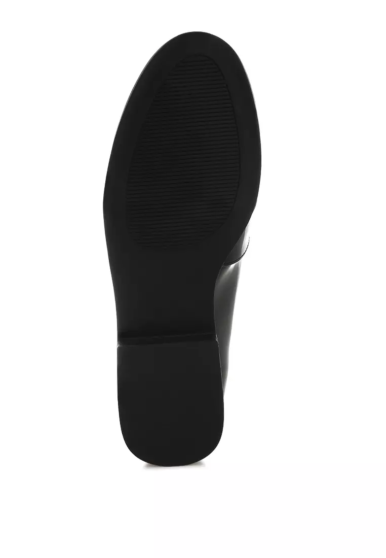 Classic Chunky Bow Loafers in Black/White