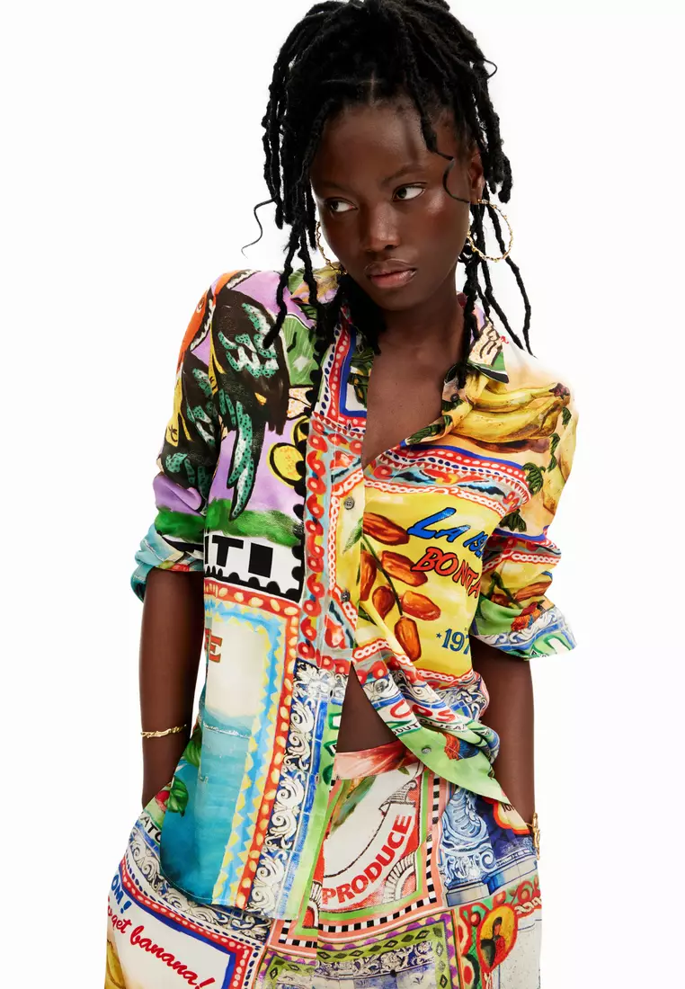 Buy Desigual Stella Jean arty postcard shirt 2025 Online