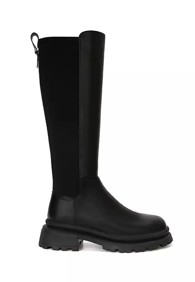 Discount on Twenty Eight Shoes  shoes - SKU: Platform Synthetic Leather Stitched Riding Boots Qz1938-22