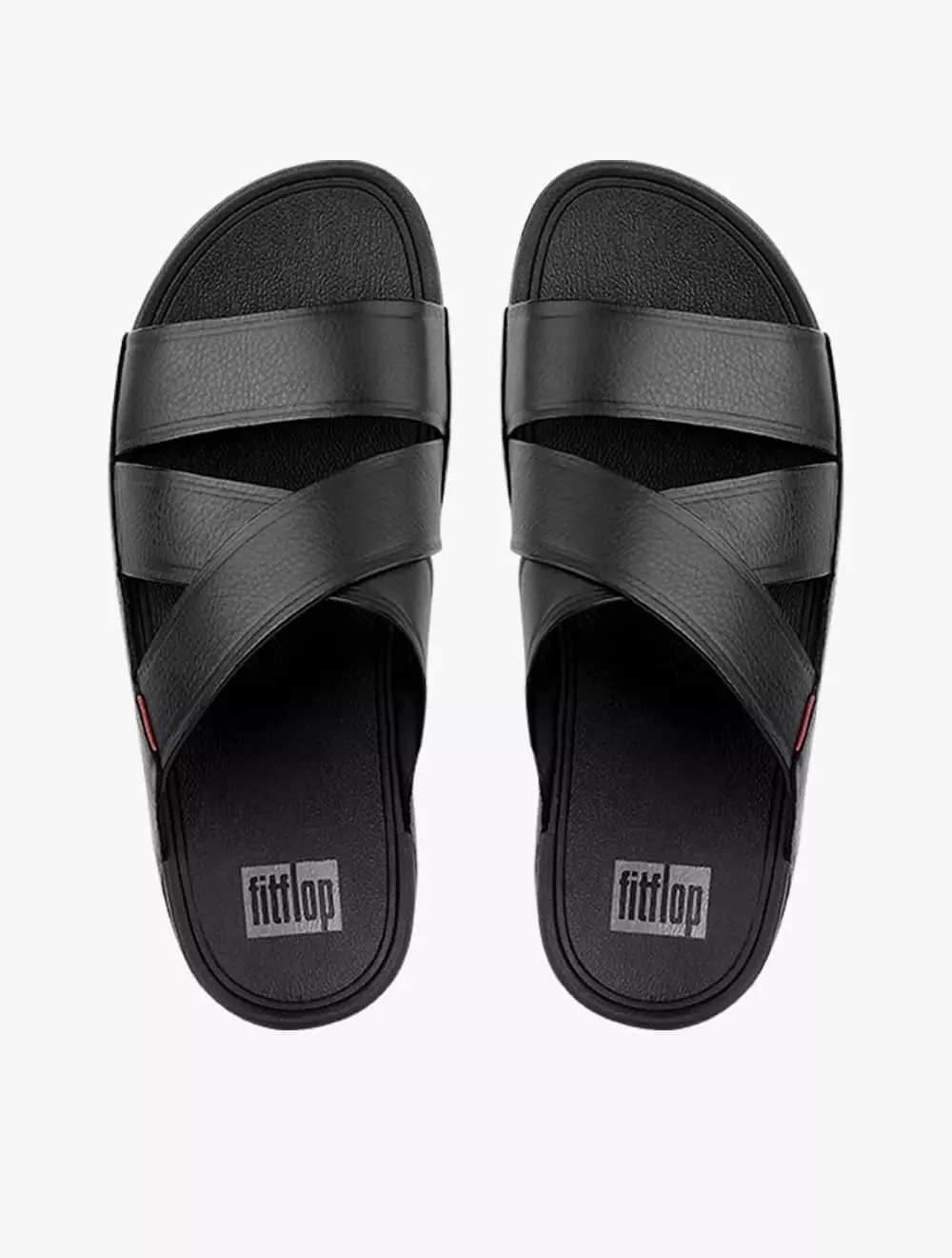 Fitflop Chi Slides B08-001 Men's Sandals- Black - Black