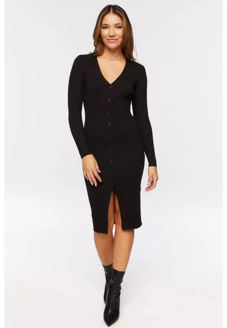 Forever 21 button outlet front midi dress