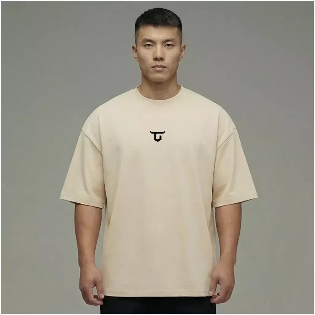 THIRDDAY Kaos Oversize Gym Kalcer Cotton Hybrid 240gsm "lift metal" cream MTZ59