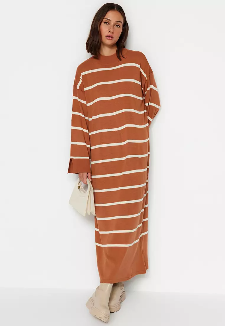 Light brown online sweater dress
