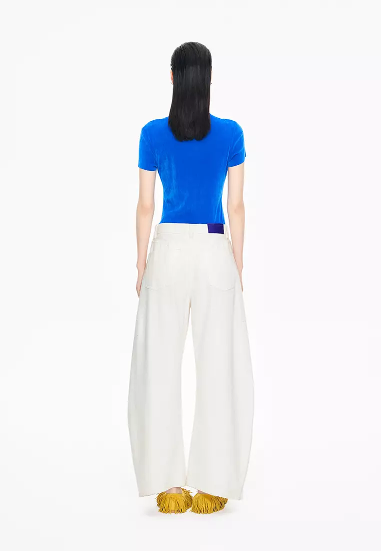 人丝网纱修身短袖T恤