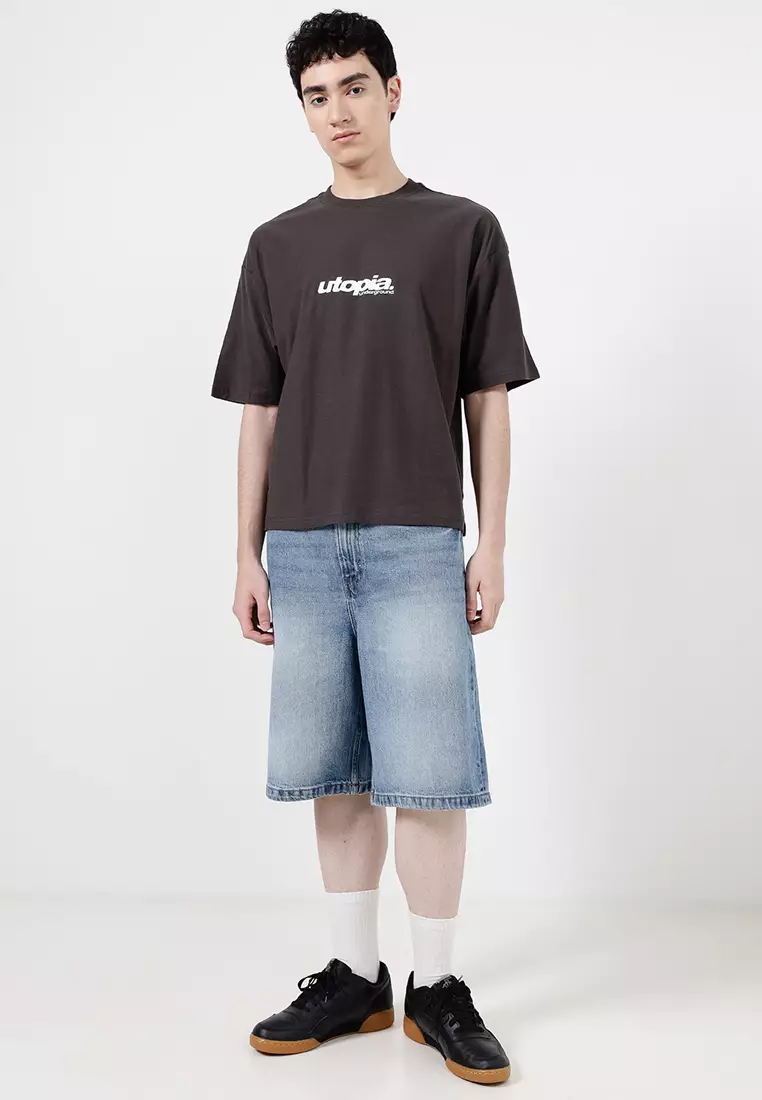 Cropped Fit Graphic T-Shirt