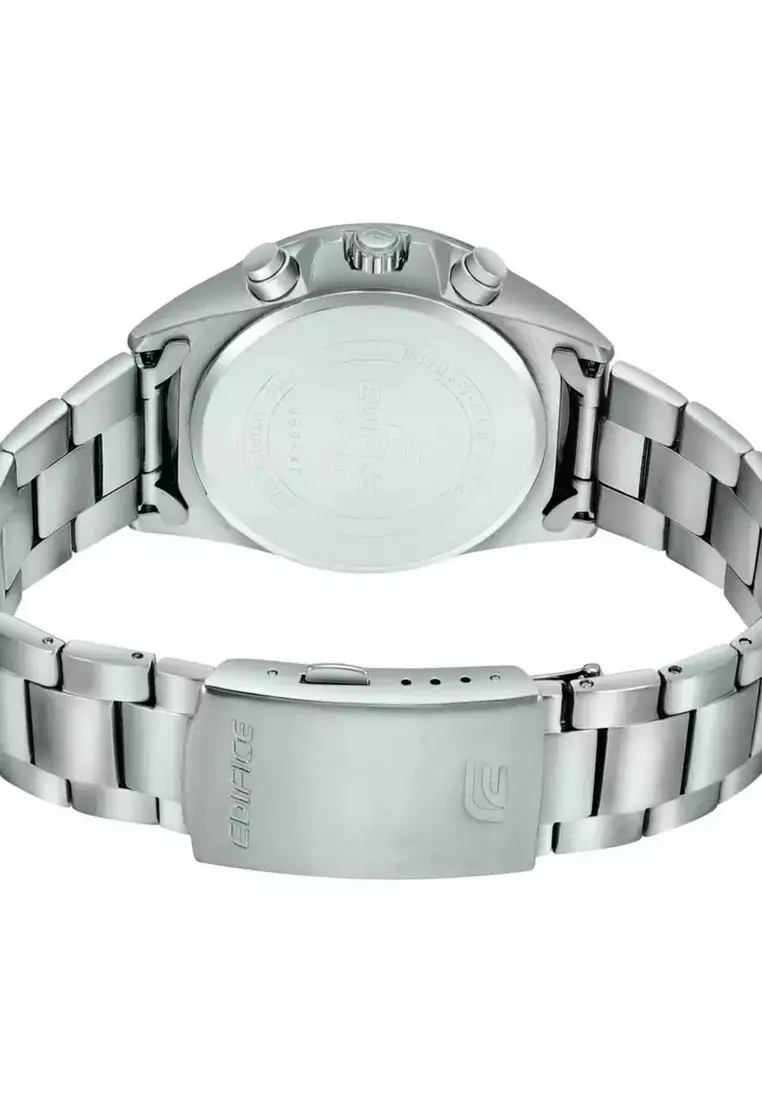 Men's Chronograph Watch EFV-630D-1AV Black dial with Silver Stainless Steel Watch For Men