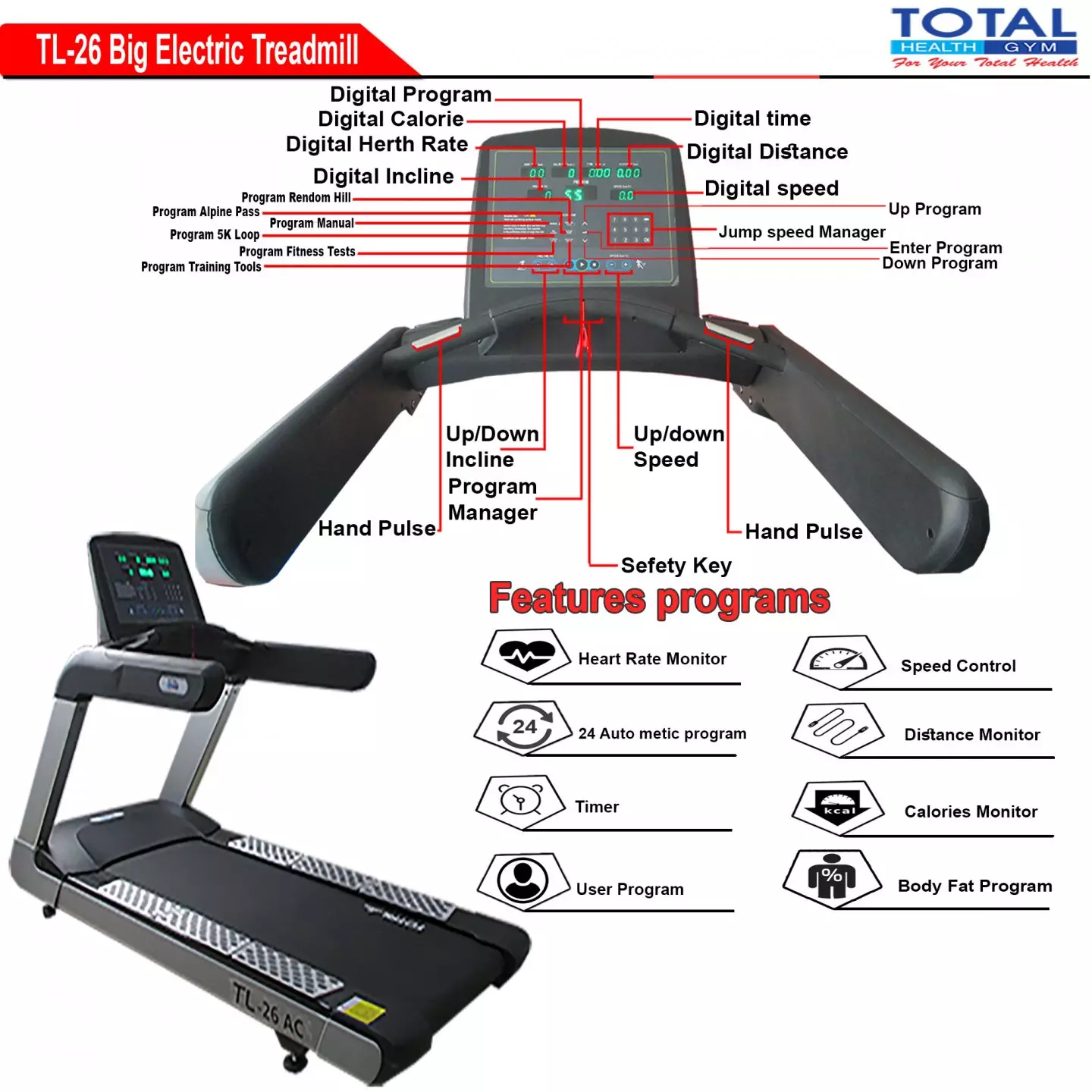 Jual Total Health Gym Total Gym New Alat Olahraga Fitness Walking Pad