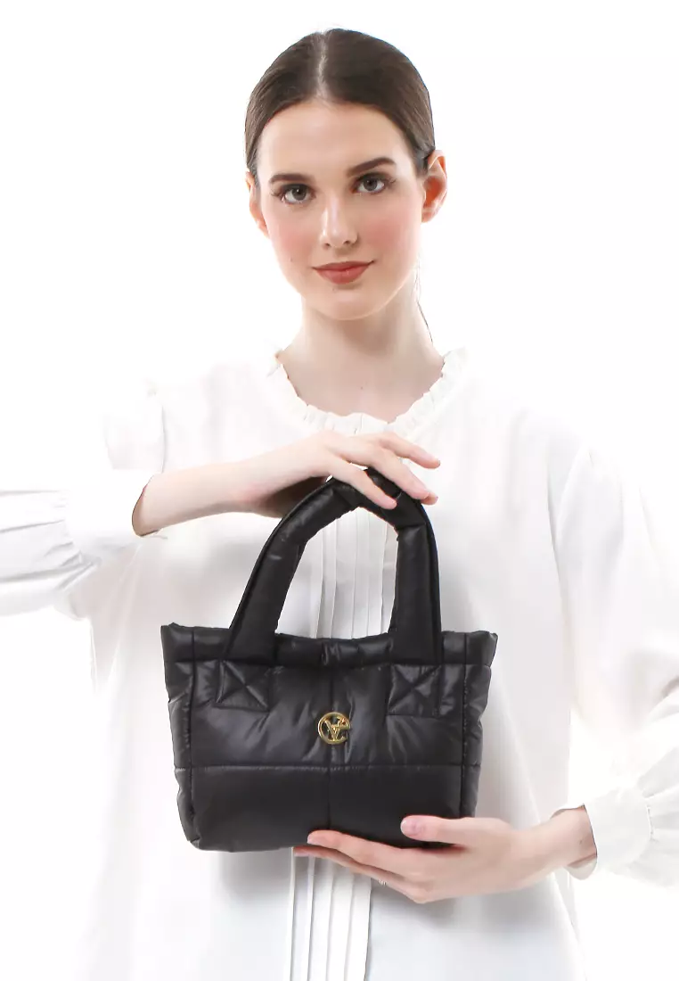 Angelina Pillow Puffy Bag Smooth Texture And High Quality - Dark brown