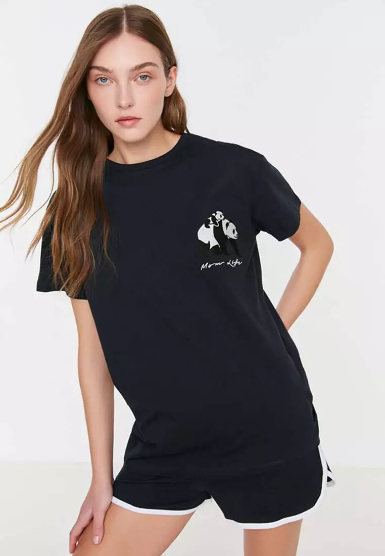 Graphic Print Pajamas Set