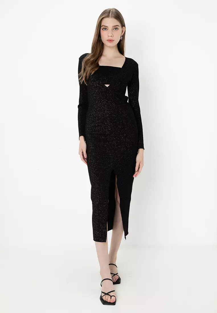 ZARA Glitter Midi Dress 2025 Buy ZARA Online ZALORA Hong Kong