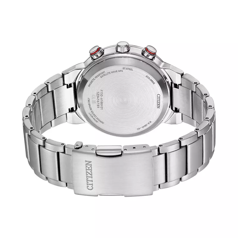 Jam Tangan Pria Citizen Eco Drive CC3031-51E Satellite Wave GPS Analog Dial Stainless Steel Strap