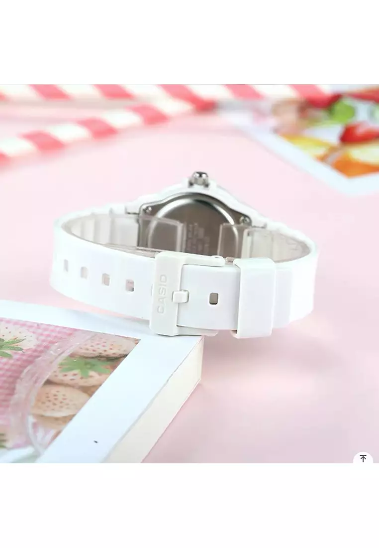 Kids Analog Watch LRW-200H-4CV White Resin Strap