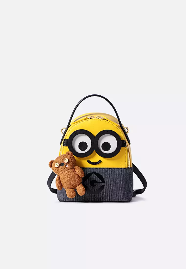 Minions Bob And Tim Backpack Woman Cute Bag