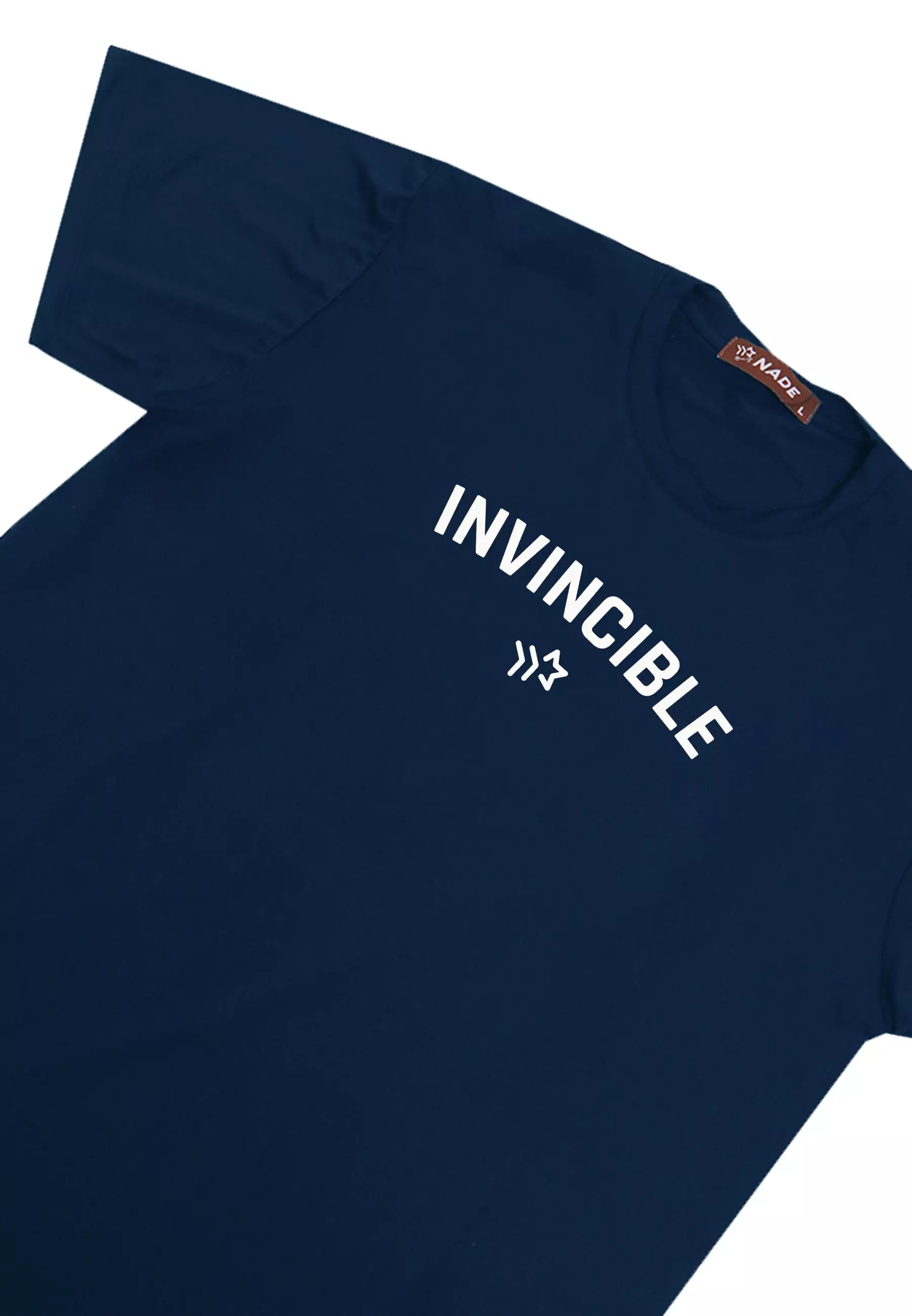NTD25 kaos gym ketat stretch pria anti kusut cepat kering lightweight nade japan invincible navy