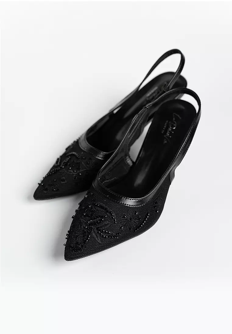 Evora Lace Slingbacks Pumps