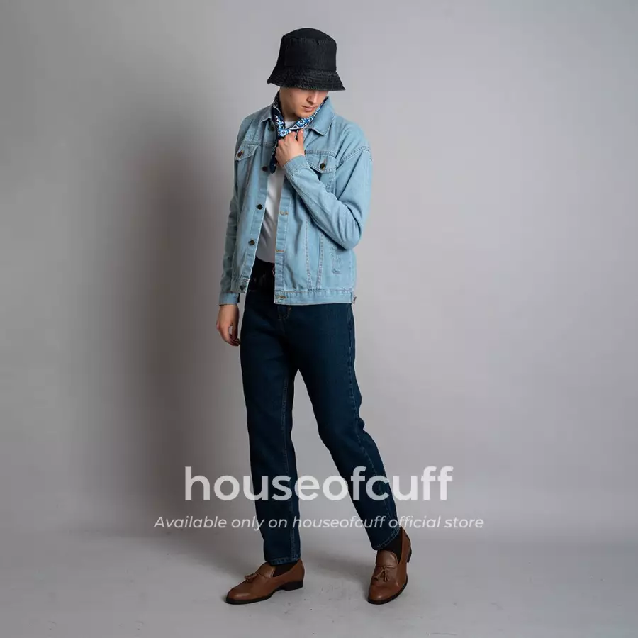 Houseofcuff bucket hat denim jeans hitam