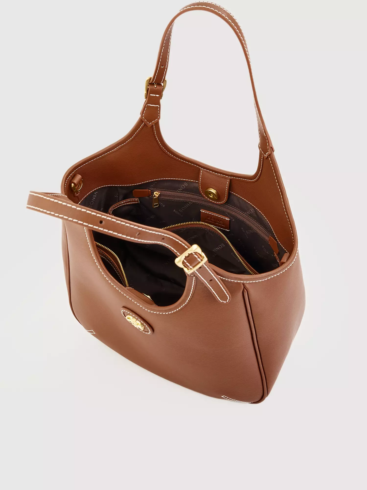 Licia Small Hobo Bag Brown