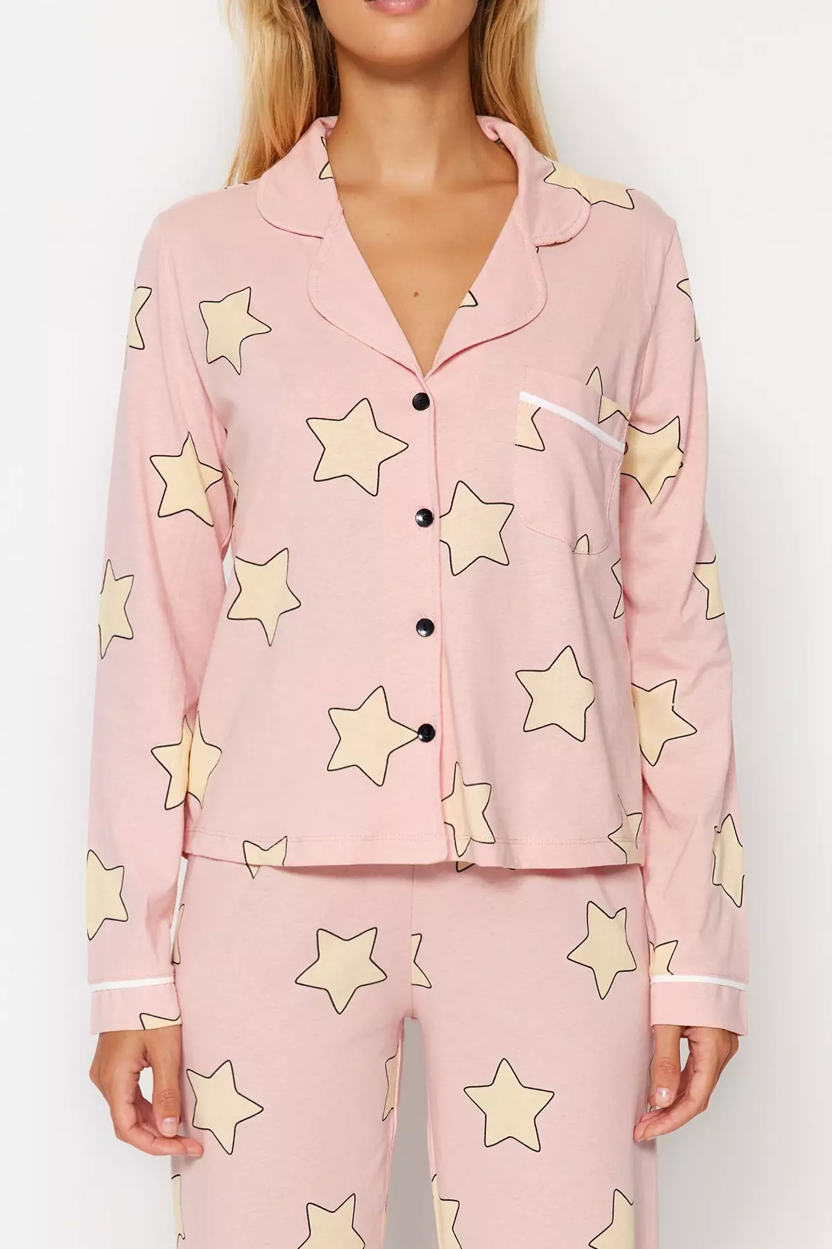 Star Printed Pajamas Set