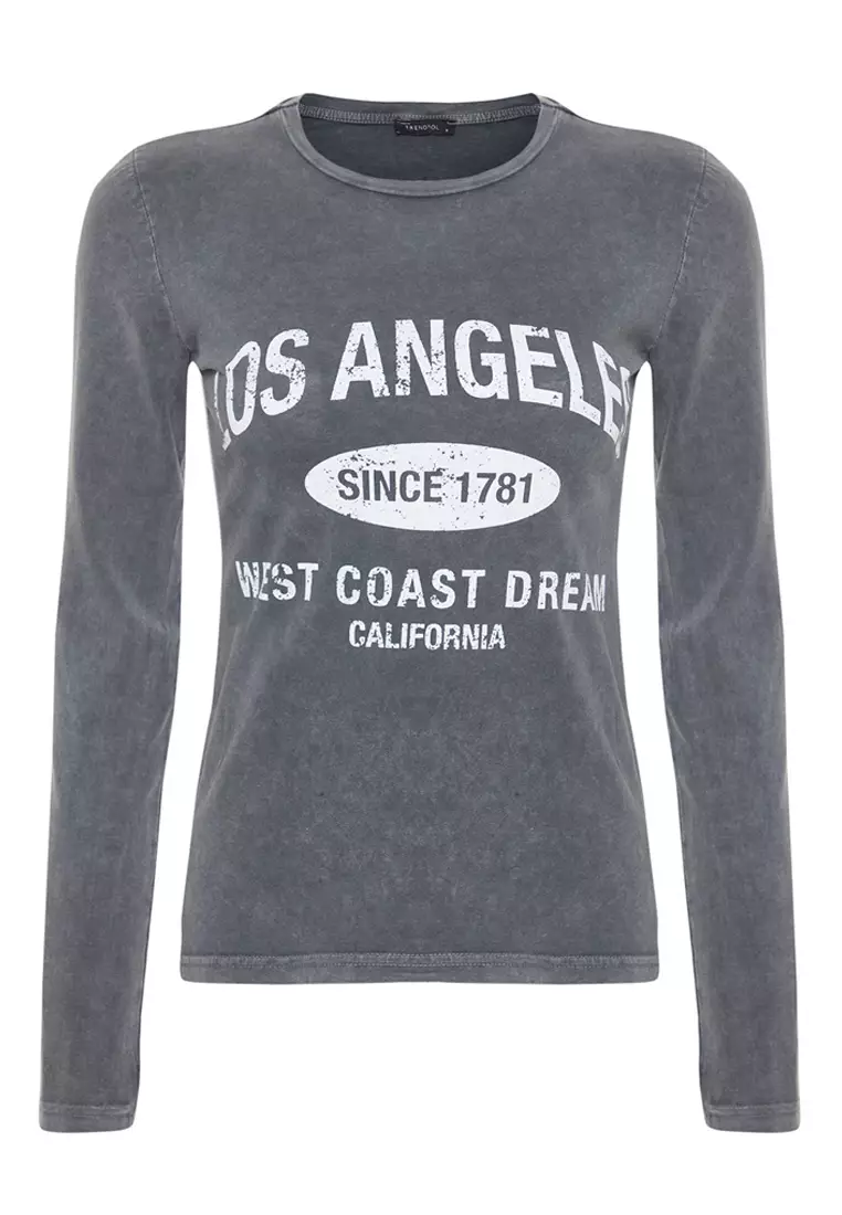 Wash Effect Printed T-Shirt