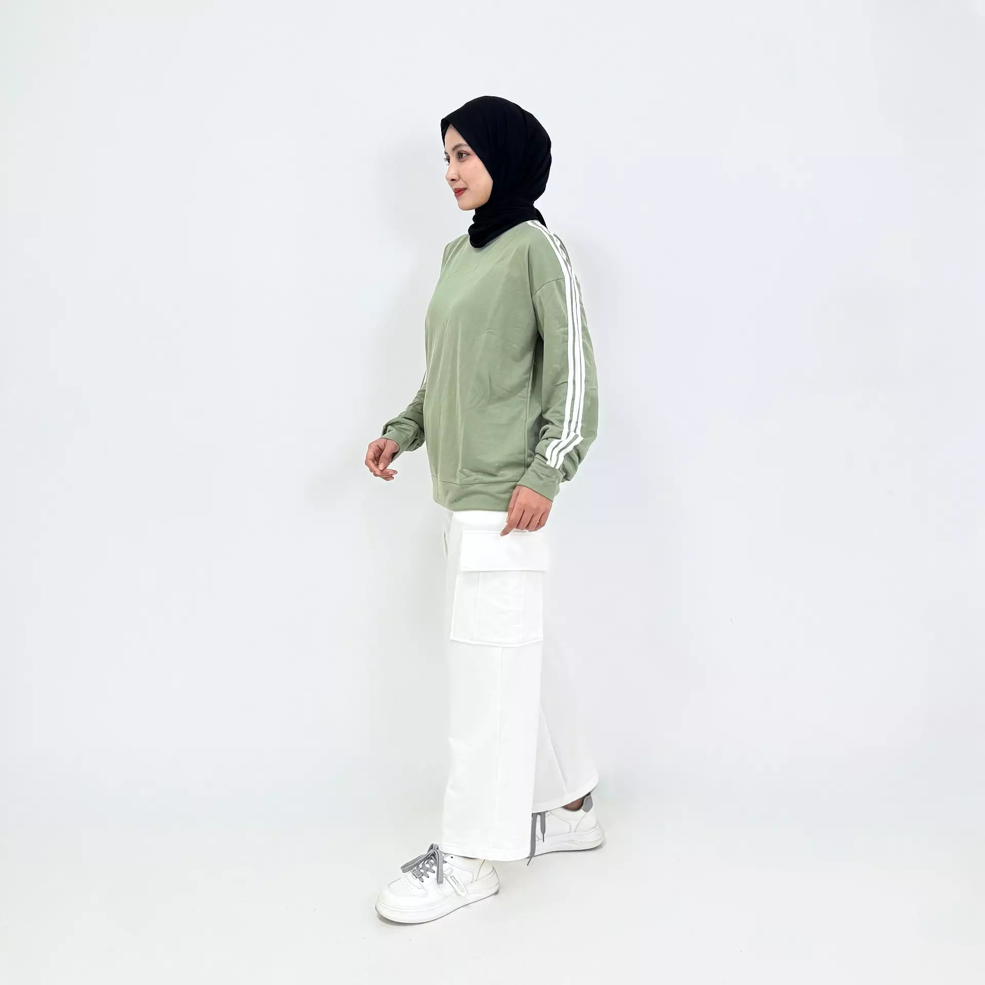 Set Sporty Cargo Joana - Setelan Training Olahraga M-XXL SAGE