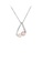 Glamorousky white 925 Sterling Silver Simple Fashion Geometric Freshwater Pearl Pendant with Cubic Zirconia and Necklace E2414ACD032E8CGS_1