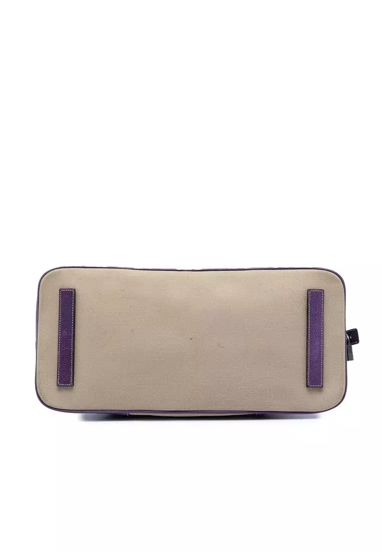 Pre-Loved Prada Cinghiale Trimmed Canapa Dome Handbag