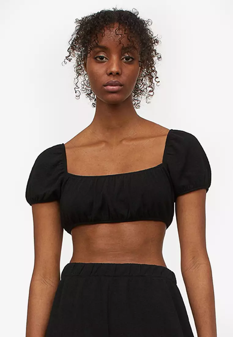 H&m off the shop shoulder top black