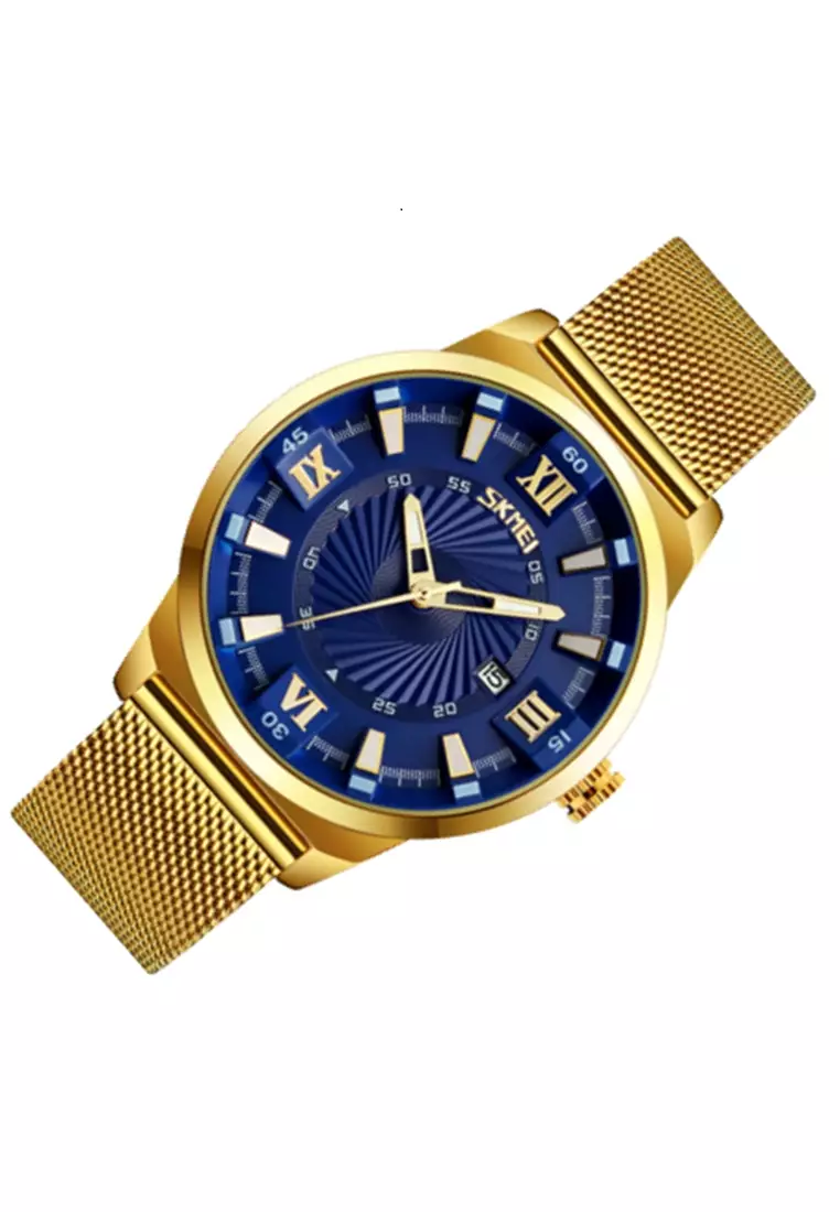 Jam Tangan Casual Analog Pria Waterproof Strap Tali Material Stainless Steel KO21 ORIGINAL