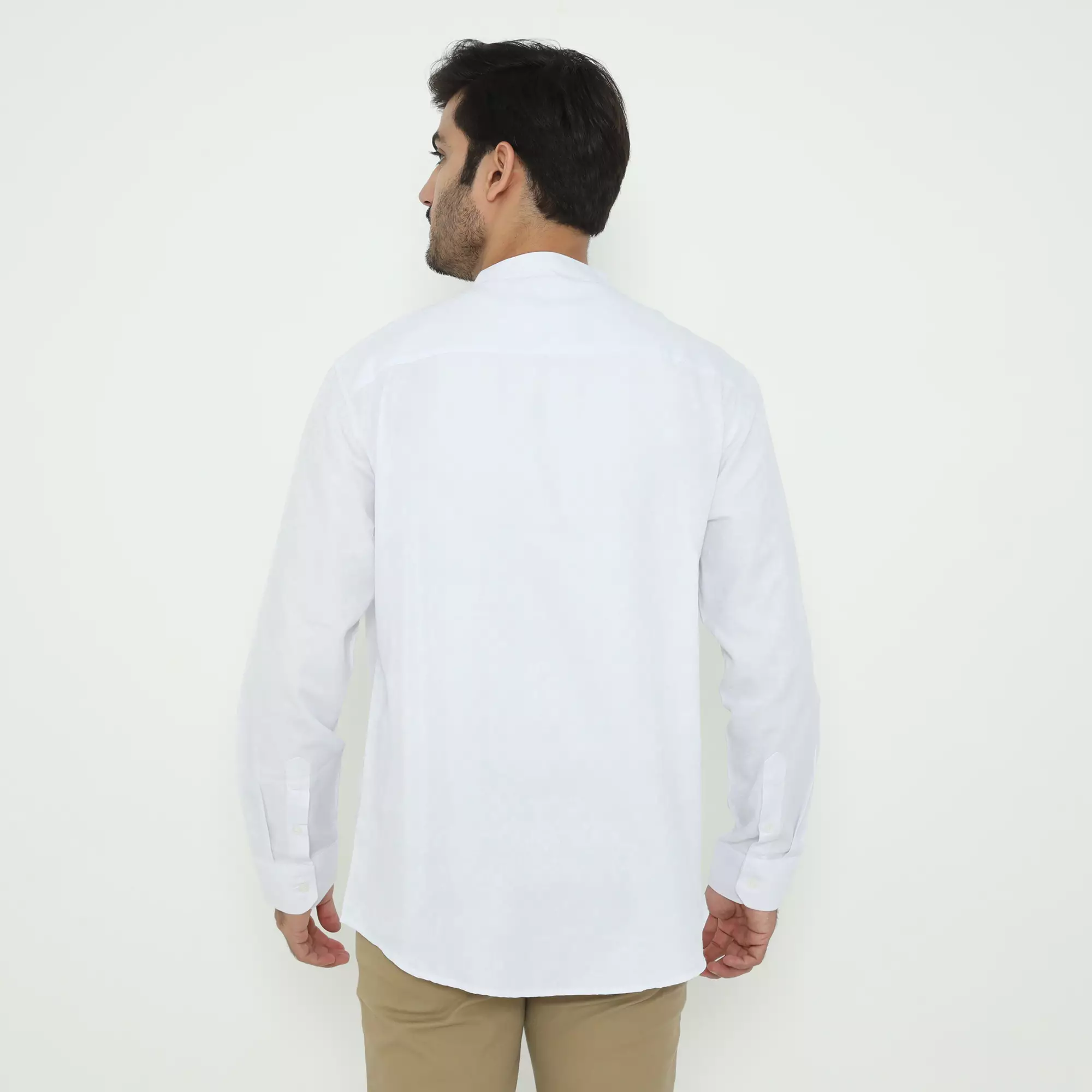 Platini Kemeja Koko Pria Lengan Panjang Katun White 961352.07
