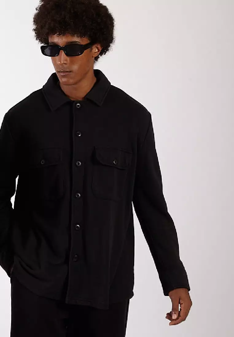 VEDECI ENDEMY CASUAL OVERSHIRT BLACK