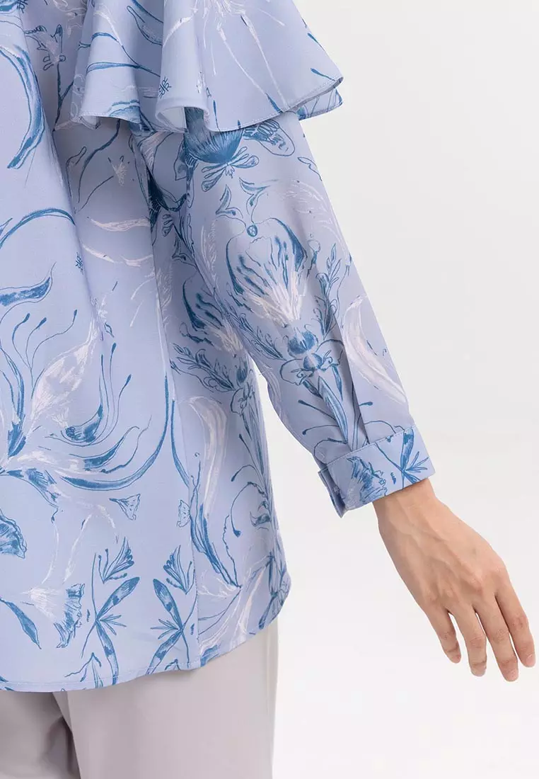 Ria Miranda Soft Gray Omira Top