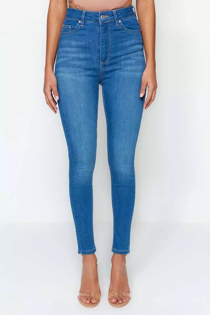 Slimming Effect Super High Waist Skinny Jeans