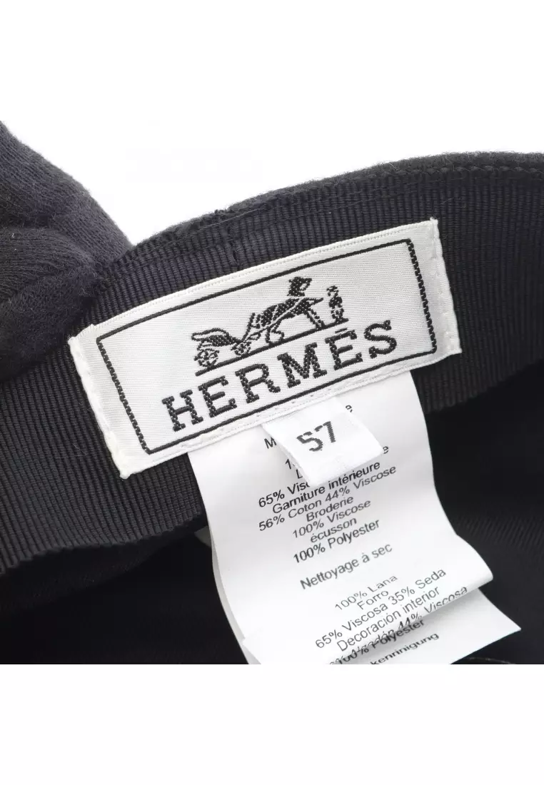 Pre-Loved Hermès casquette Kabul Ann finesse hat wool black