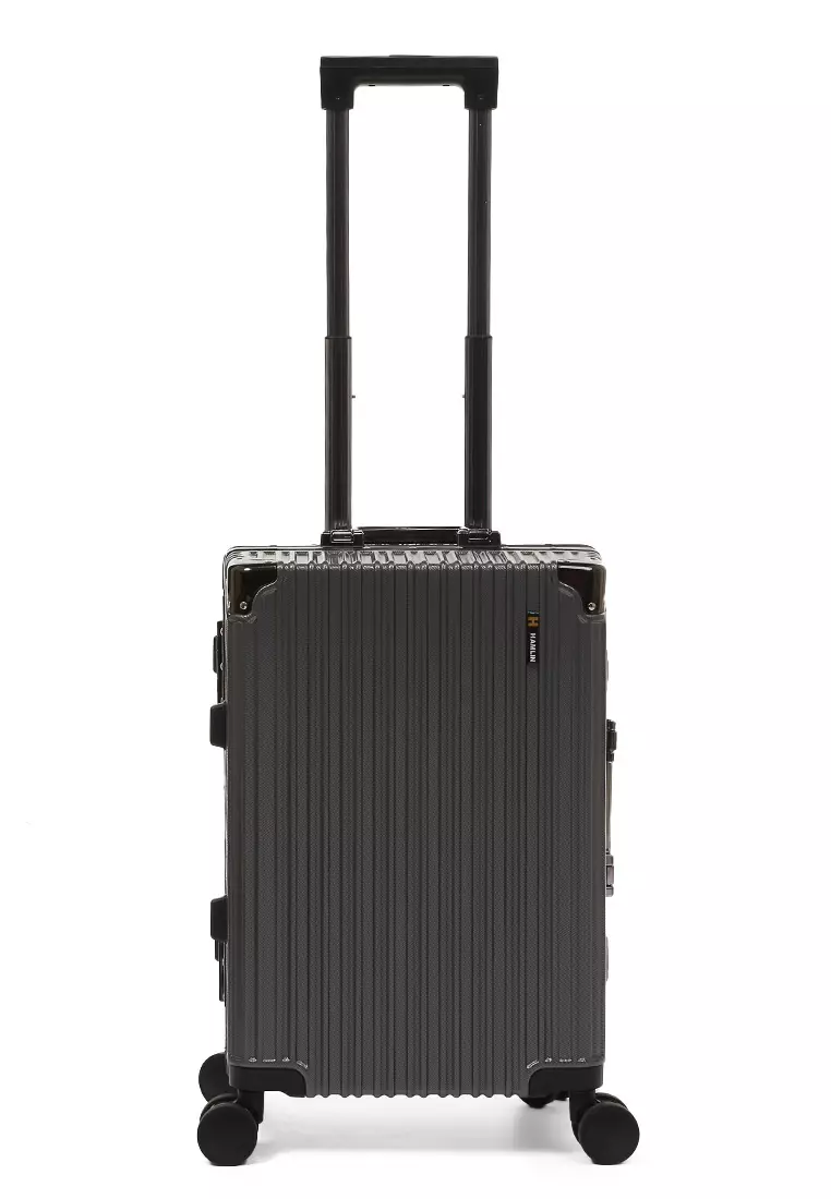 Carlton Koper Alumunium Frame Size 20 Inch Suitcase Unisex TSA Lock Material Polycarbonate ORIGINAL - Gray